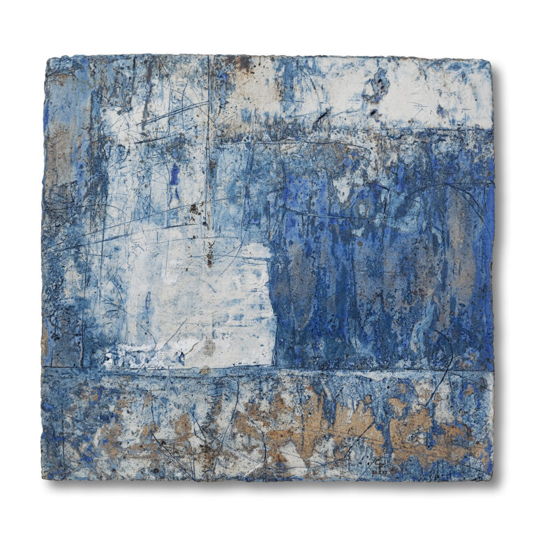 Cathy Fleckstein · Keramische Bildplatte · Blaue Räume